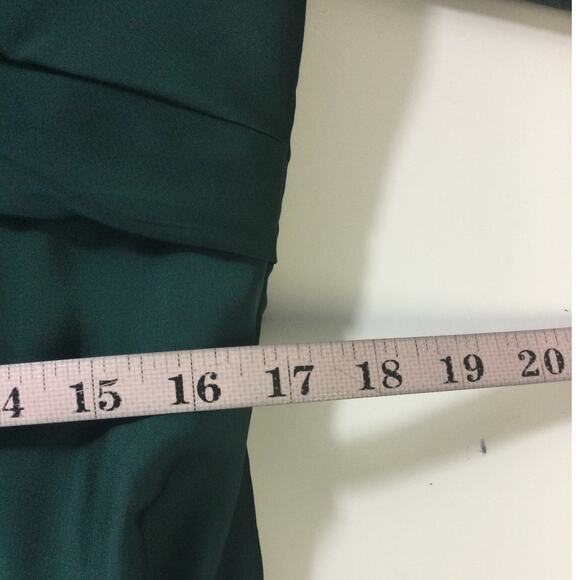 AW BRIDAL 14 1X plus hunter green Elinore satin formal party maxi dress NEW 0B8 - Picture 7 of 9